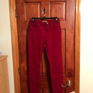Red skinny jeans jeggings size 3